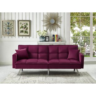 Purple futon sofa deals bed